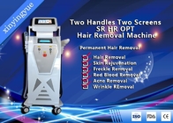 Two Handles Two Screen 2000W Permanent Painless Hair Removal And Skin Rejuvenation SHR IPL Machine
